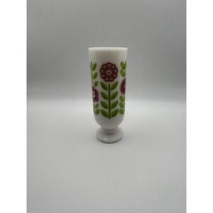 Vintage‎ AVON Dutch Treat Demi-Cup Milk Glass Footed Floral Mini Mug 5"